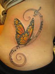 Pin By Leslie Eudy On Tattoos Butterfly Tattoo Designs Monarch Butterfly Tattoo Music Tattoo Designs