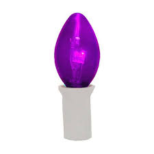 Shop Pack 25 Commercial Transparent Purple 3 Led C7 Replacement Christmas Light Bulbs Overstock 18859104
