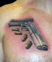See more ideas about tattoos, cute tattoos, tattoo designs. 50 1911 Tattoo Ideas For Men Handgun Designs