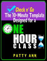 check n go 10 minute class plan template for a 1 hour class