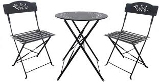Amazon De Sundo Bistro Set Aus Metall Balkonmobel Set 3 Teilig Gartenset Klappbar Balkon Set Aus 1 X Runder Tisch Und 2 X Stuhlen Bistrogarnitur Fur Balkon In 2020