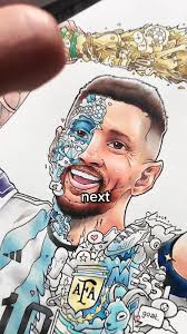 Drawing Lionel Messi in My Style