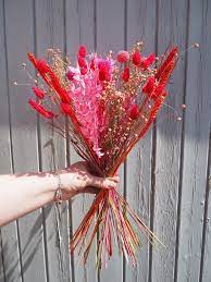 Lila neutral dried flower bouquet. Vintage Pink Dried Flower Bouquet