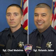 Last month, two Hanford Police corporals were recognized at a City Council  meeting for being promoted to the rank of sergeant. Sgt. Chad Medeiros was  born and raised in Hanford and joined