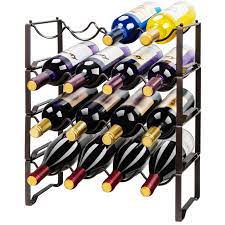 Collapsible wine rack for minimalists storage. Rebrilliant 4 Tier Copper Stackable Space Saver Wine Rack Holder Countertop Free Standing Wine Rack Hold 16 Bottles For Home Decor Bar Pantry Wine Cellar Wayfair