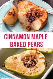 Toaster Oven Baked Pears For Two Recipe Baked Pears Appetizer Cookbook Pear Dessert Recipes