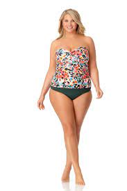 Pre Order Anne Cole Sunset Floral Twist Front Tankini Swimsuit Top Dressbarn Swimsuit Tops Tankini Tankini Swimsuit Top