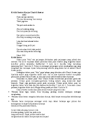 Contoh skripsi sastra kode y (hardcopy). Puisi Tentang Aku Karya Chairil Anwar Cikimm Com