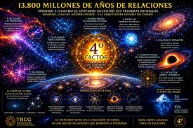 13.800 millones de años de relaciones Episodio 3: Cuando el universo encendió sus primeras estrellas Gravedad, galaxias, agujeros negros… y la arquitectura invisible del cosmos “La cuestión más incomprensible del universo… es