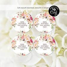 Pink Floral Favor Labels Bohemian Bridal Shower Favor Tags Etsy Floral Favor Baby Shower Favor Stickers Bohemian Bridal Shower