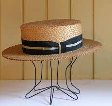 Vintage Early 1900 S Men S Boater Straw Pam S Dad Classic Dresser Boater Hats Rich Kids