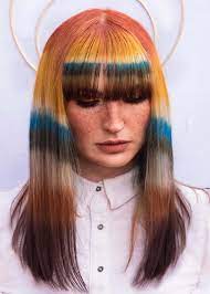 Light and dark purple blend together on a brunette bob with wavy body. Modern Hair Colors Hairstyles Ideas With Bangs In 2019 Stylezco