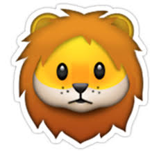 Emoji Lion Sticker By Animalz Lion Emoji Emoji Lion Face