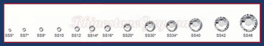 Rhinestones And Chatons Sizes Reference Charts