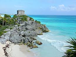 Tulum Mexico Site Of Ancient Ruins Near Cancun Ruins Are Very Rare Near The Ocean And This Colorful Coast Takes My Breath Away Ancient Ruins Mexico Tulum