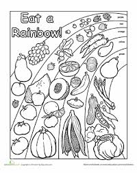 Words To Live By Eat A Rainbow Worksheet Education Com Kids Nutrition Food Coloring Pages Kids Health
