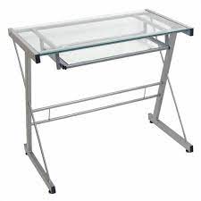 Shop for small glass computer desk online at target. Pemberly Row Small Glass Top Computer Desk In Silver Walmart Com Walmart Com