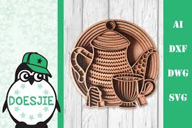 Download Tea Cup Tea Pot 3d Layered Svg Tea Mandala 1030564 Cut Files Design Bundles