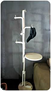 Recently I Made A Coat Hanger From Two Ikea Stools Frosta Following The Plans Posted By The Designer Andreas Bhend He Was So Ikea Ikea Stool Ikea Hack