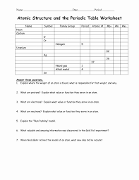 Of an element is the average mass of an element's naturally occurring atom, or ＿ of each isotope. Atomic Structure And Periodic Table Objective 7 Worksheet Cute766