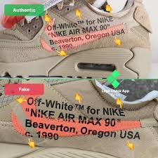 Step 1 Check The Medial Text On Your Off White Air Max 90 Desert Ore In 2020 Air Max 90 Air Max Air Max 90 Black