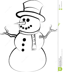 Also, remember to use your own creativity to color your snowman. Snowman Drawing Illustration 65125965 Megapixl
