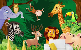 Cara menggambar dan mewarnai jerapah edukasi anak. 28 Gambar Kartun Hewan Di Hutan Us 8 1 46 Off Beibehang Kustom 3d Wallpaper Kartun Hewan Hutan Singa Gajah Jerapah Animal Wallpaper Wallpaper Mural Wallpaper