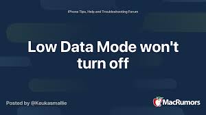 How do i turn off notifications on iphone? Low Data Mode Won T Turn Off Macrumors Forums