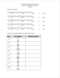 015/1 matematik kertas 1 pertengahan tahun tahun 2010 1 jam peperiksaan perten<b>a!an ta!un 2010. Latihan Matematik Tahun 5 Kelas Matematik Cikgu Kj Facebook