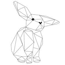 Lapin Geometrique Dessin Origami Dessin Geometrique Animaux Geometrique