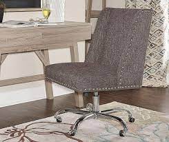 charcoal gray square back office chair with nailhead trim big lots in 2021 grey desk chair tufted office chair office chair