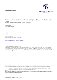 We did not find results for: Pdf Implementation Of Problem Based Learning Pbl In A Malaysian Teacher Education Course Mohamad Termizi Borhan Academia Edu