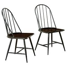 Set Of 2 Milo Mixed Media Wood Top Chair Metal Black Tms Metal Chairs Solid Wood Dining Chairs Dining Chairs