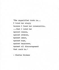 Charles Dickens Typewriter Quote I Loved Her Simply Etsy