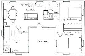 U shaped house plans with courtyard. Pin On Plan Maison Net Zero