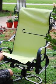 I Recovered Sling Back Chairs That Were Given To Me Easy I Got Phifertex Plus Vinyl Mesh Fabric Patio Chairs Makeover Patio Furniture Redo Chair Repair