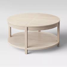 Porto Round Wood Coffee Table Bleached Wood Project 62 Target Round Wood Coffee Table Round Coffee Table Living Room Coffee Table