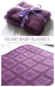 Garter stitch is knit between the hearts which are reverse stockinette stitch on a stockinette background. Valentine Heart Blanket Free Knitting Patterns Knitting Pattern