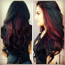 20 Hottest New Highlights For Black Hair Popular Haircuts Black Hair With Highlights Hair Styles Black Red Hair