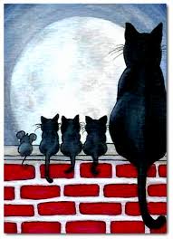 Camille Claudel Cat Art Illustration Cat Painting Black Cat Art