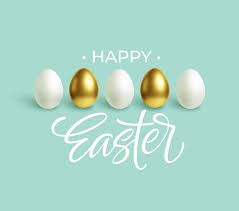 Suitable for social media posts, . Premium Vector Happy Easter Festive Blue Background With Gold And White Easter Eggs