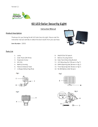 Motion activated led security light. Nature Power 22052 User Manual Manualzz