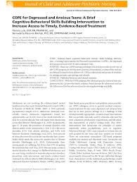 The description of cbt format expansion. Pdf The Brief Cognitive Behavioral Cope Intervention For Depressed Adolescents Outcomes And Feasibility Of Delivery In 30 Minute Outpatient Visits