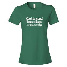 Womens Short Sleeve Graphic T Shirt God Is Great B Is