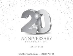 Anniversary 20 Silver 3d Numbers Poster Stock Vector Royalty Free 1209308290 In 2020 Vector Anniversary Stock Vector