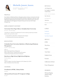 Intern Resume Example In 2020 Resume Writing Guided Writing Resume Examples