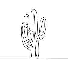 Black And White Png Vector Continuous Line Drawing Of Vector Cactus Black And White Sketch Minimalist Design Art Linear Continuous Line Png And Vector With Transparent Background For F Continuous Line Drawing Line Art Vector Line