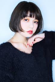 短めボブでおしゃれしよ 前髪ありなし アレンジヘアカタログ hair ワンレン ショート ボブ ボブ ヘアスタイリング