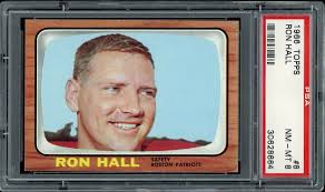 1966 Topps Football #8 Ron Hall PSA 8