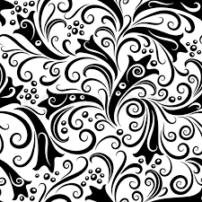 Black floral pattern illustrations & vectors. Seamless Floral Graphic Pattern With Stock Vector Colourbox